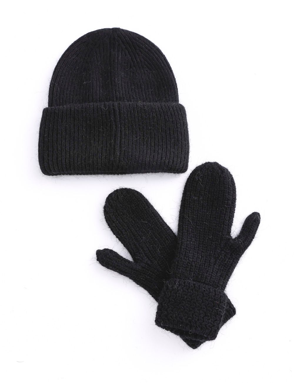 Hat Mitten Set -118 Black