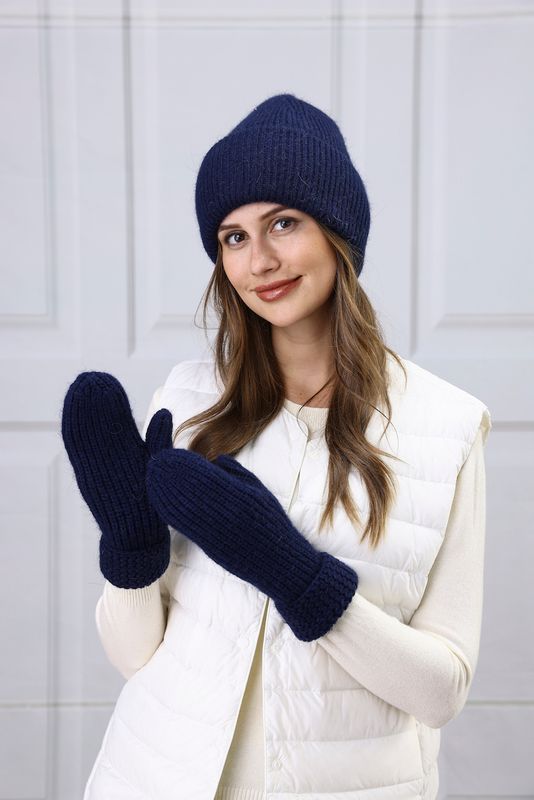 Hat Mitten Set -118 Navy