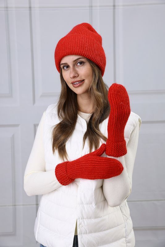 Hat Mitten Set -118 Red