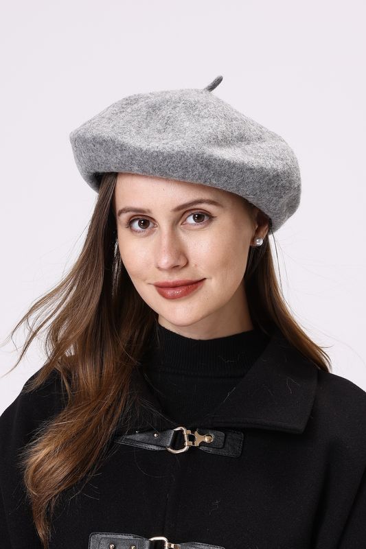 CAP058-Beret Grey