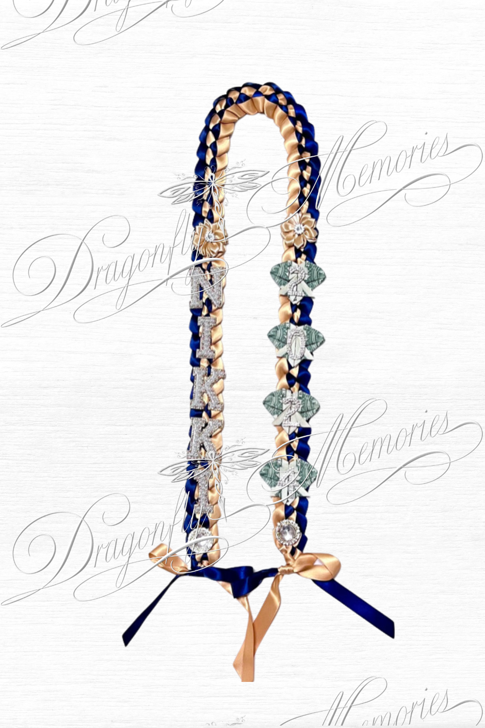 Graduation Money Lei - 2 Color Personalized Lei, Bling Letters &amp; Number, Get it for a Special Day. Birthday, Baby or Bridal Shower, Special Occasion for mail or female