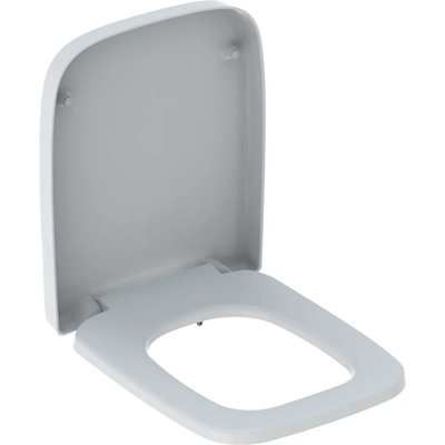 GE Renova Plan WC-Sitz, eckiges Design weiß, Befestigung von oben, ohne Absenkautomatik.