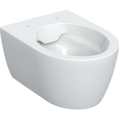 Geberit iCon Wand-Tiefspül-WC, verkürzte Ausladung 49 cm, geschlossene Form, Rimfree, weiß