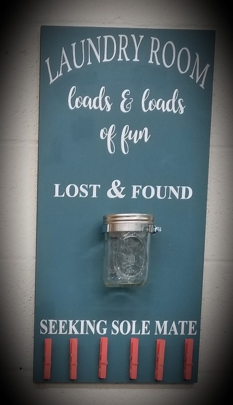 LAUNDRY....LOST CHANGE/SOCKS  (12 x 24&quot;)-P**