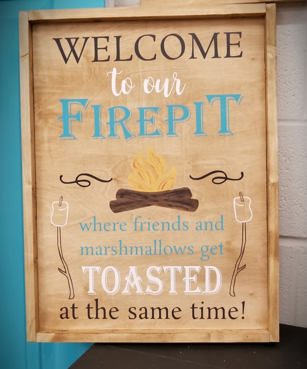 WELCOME TO OUR FIREPIT (16 x 20&quot;)-P*