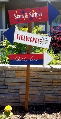 PATRIOTIC ARROWS POST-*