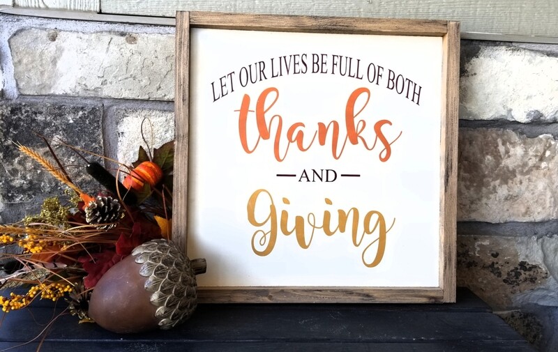 THANKS &amp; GIVING (14 x 14&quot;)