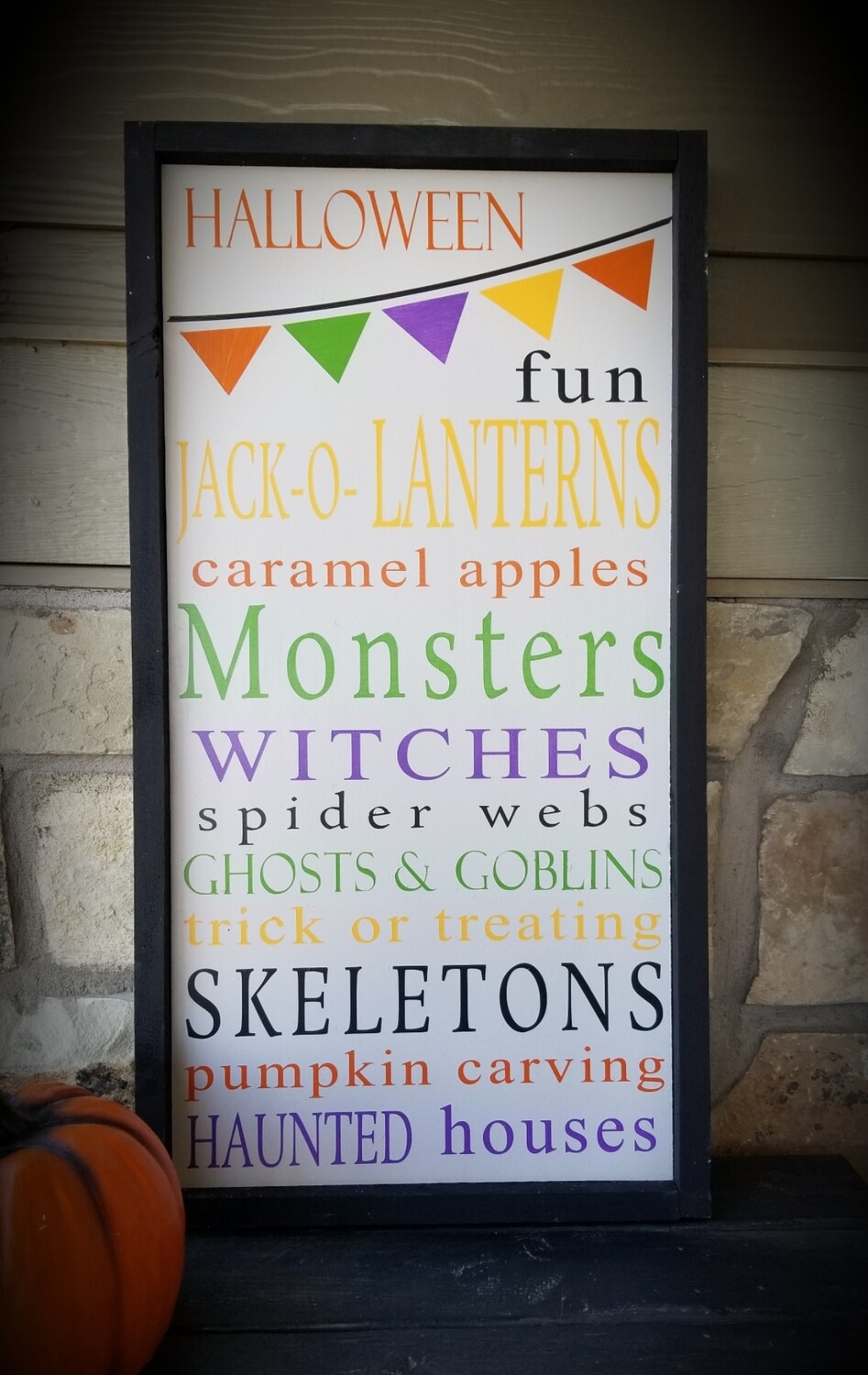 HALLOWEEN SUBWAY SIGN W/BANNER (12 x 24&quot;)-P