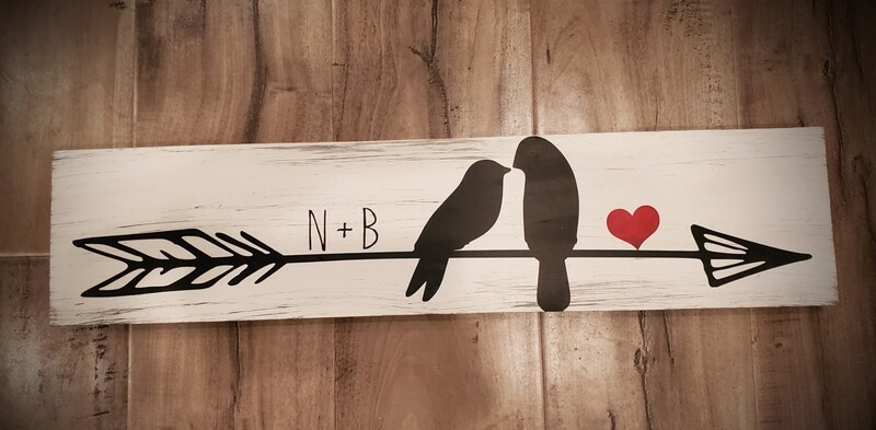 CUSTOM BIRDS ON AN ARROW  (6 x 24")-L*