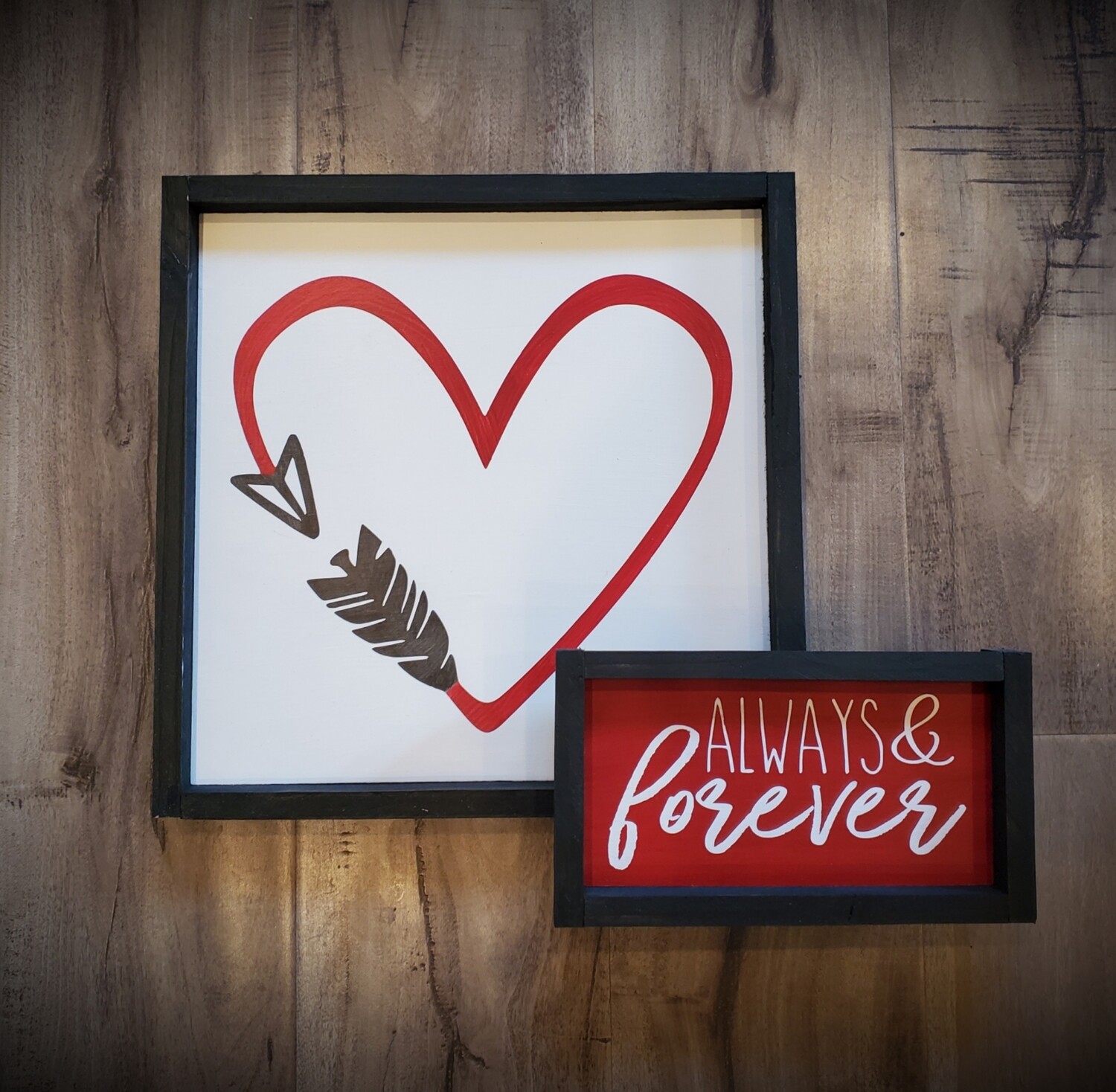 ALWAYS &amp; FOREVER HEART SET  (12 x 12 &amp; 4x8&quot;-L)