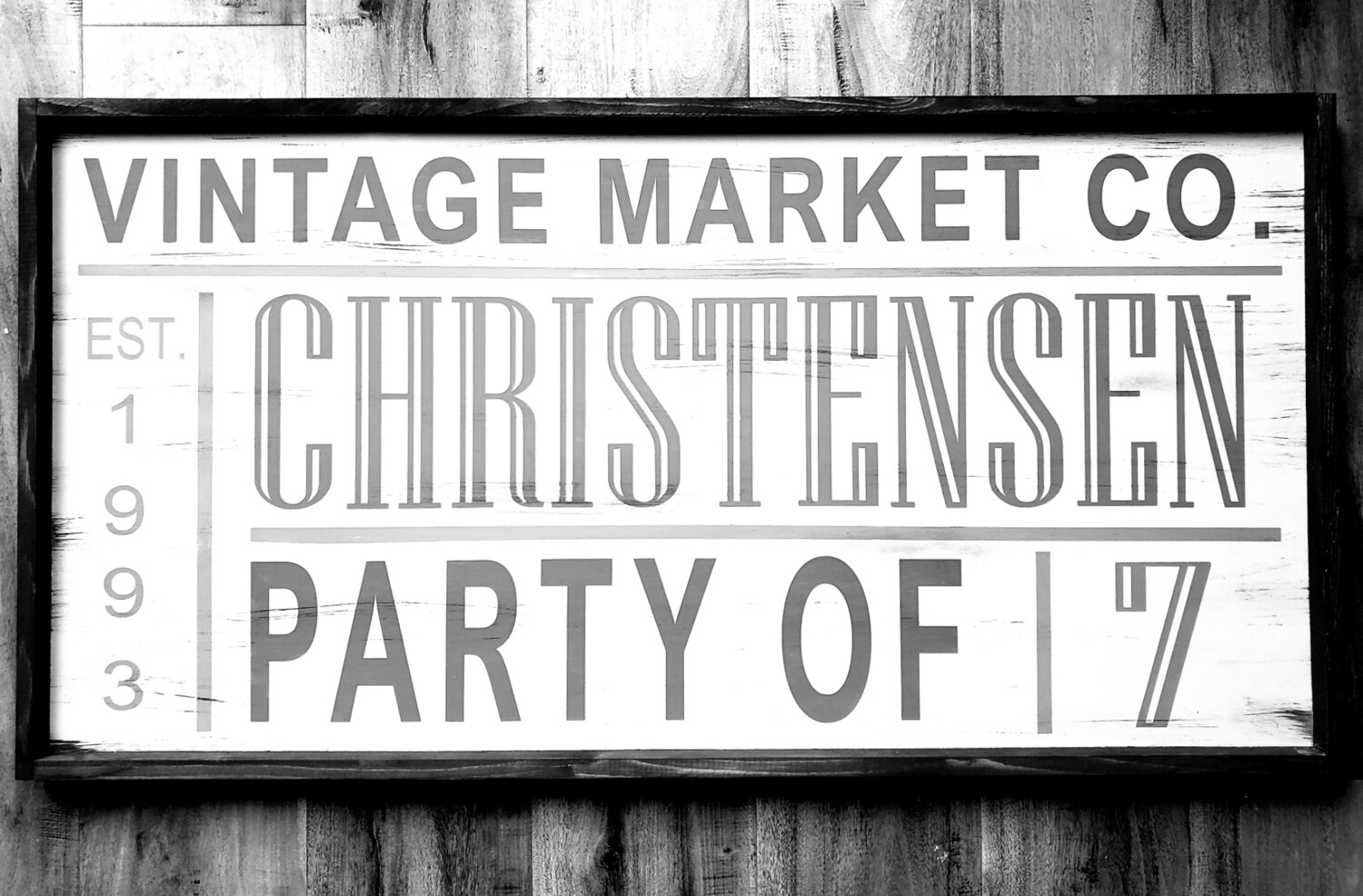 VINTAGE MARKET CUSTOM SIGN (18 x 36")-L