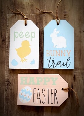 SET OF 3 EASTER TAGS (3@ 5 x 7)-**