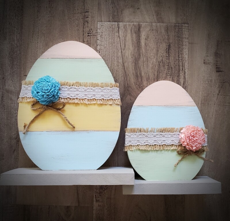 SET OF 2 STANDING EGGS**