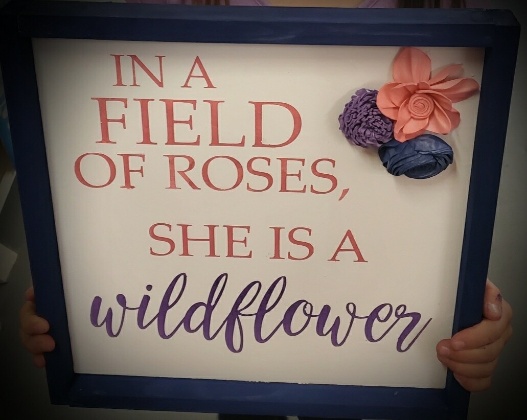WILDFLOWER SIGN (12 x 12")