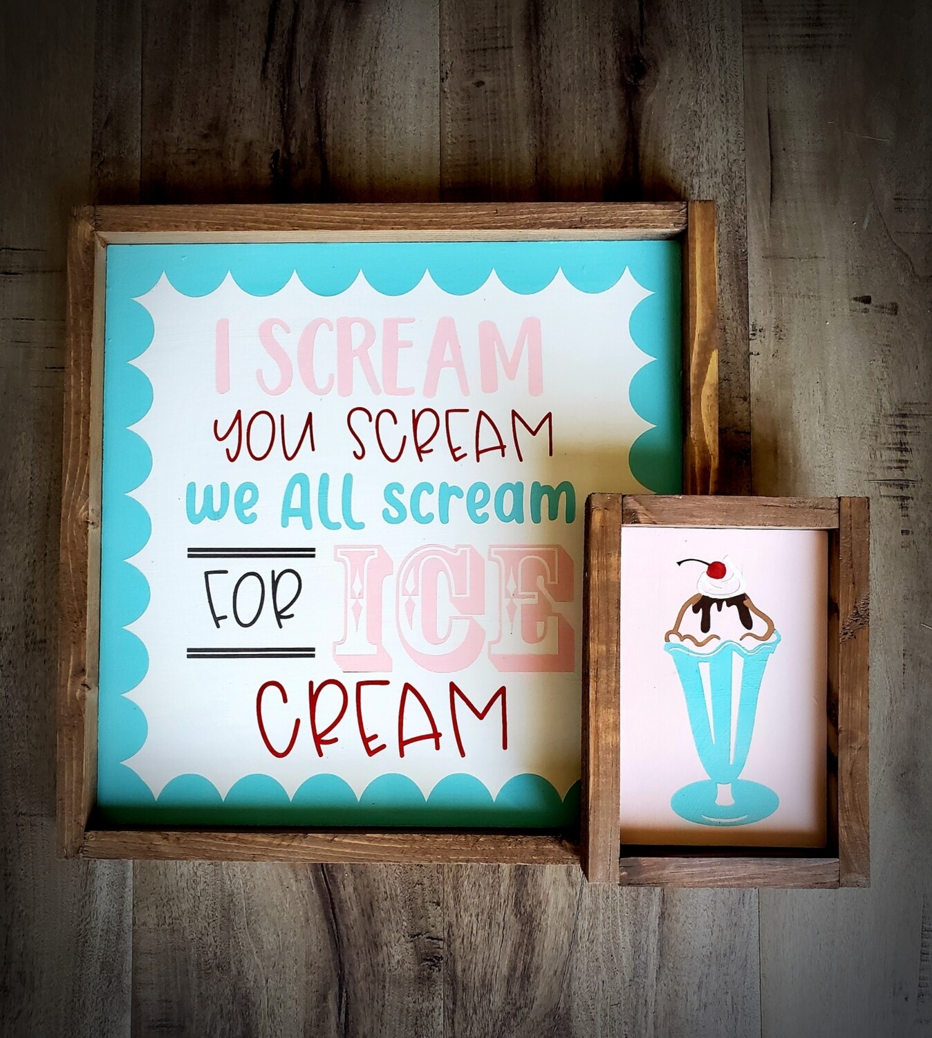 I SCREAM FOR ICE CREAM SET (12 x 12&quot; &amp; 4 x 6&quot;)-P