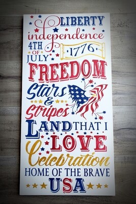 PATRIOTIC SUBWAY (12 X 24&quot;)-P