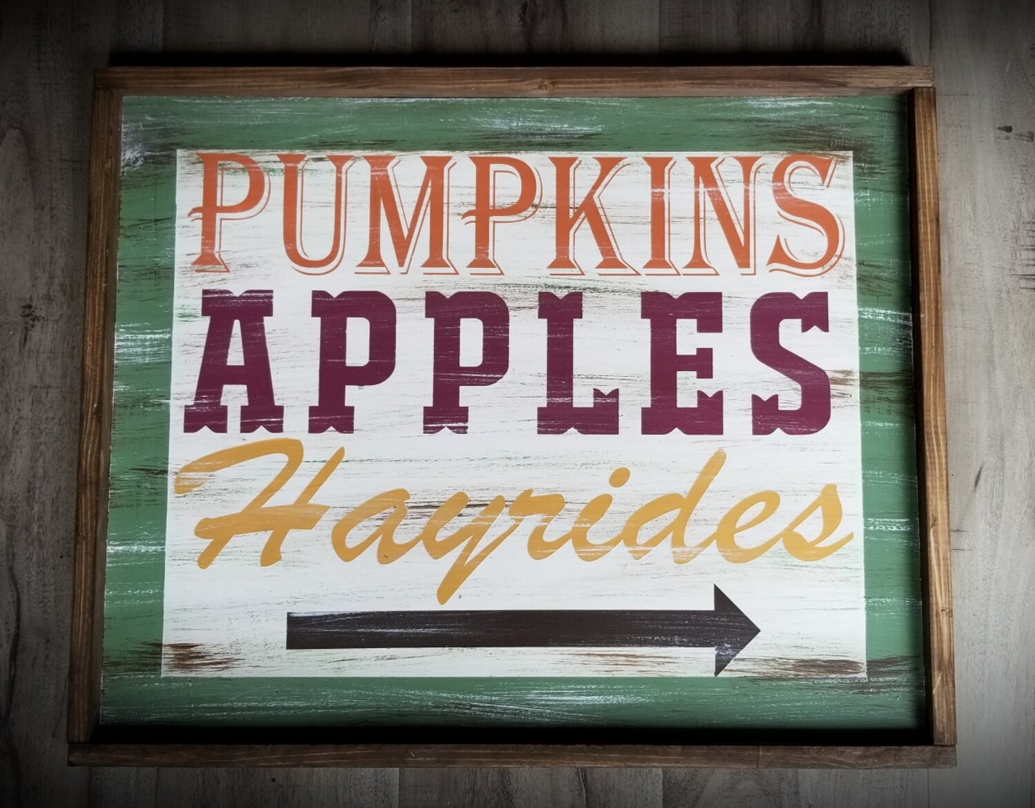 PUMPKINS, APPLES, HAYRIDES (16 X 20&quot;)-L
