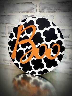LASER CUT BOO (14&quot;ROUND)-*