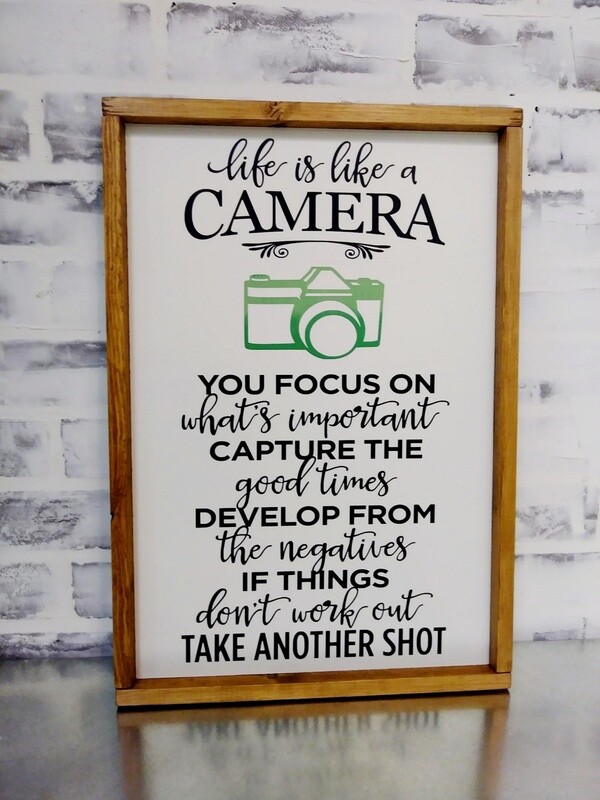 LIFE IS LIKE A CAMERA (12 x 18&quot;)-P