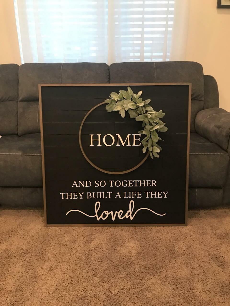 LARGE SHIPLAP HOOP WREATH SIGN ( 36 x 36")-**