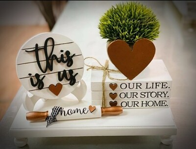 THIS IS US TABLE TRAY SET - 5 PCS **
