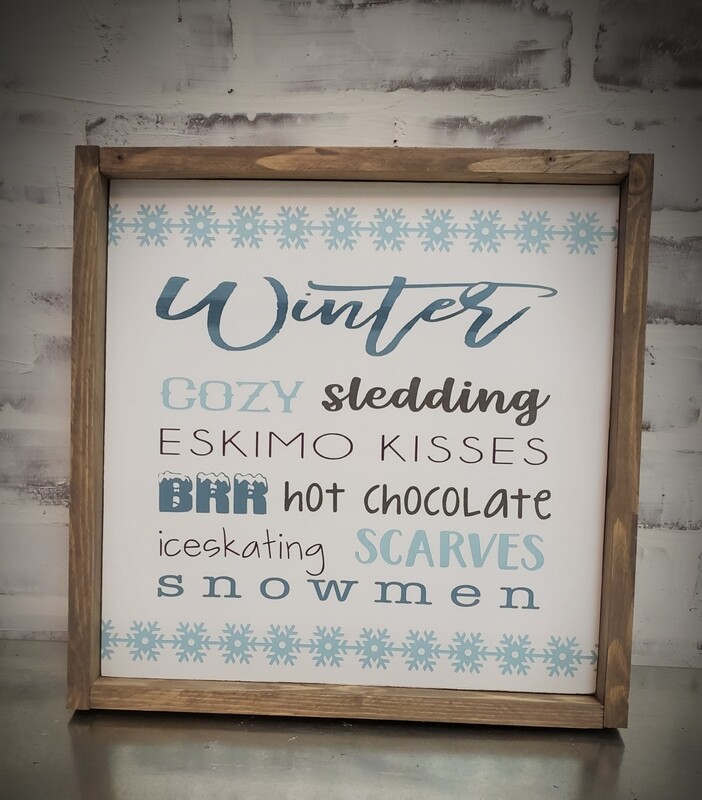 WINTER SUBWAY SIGN (12 X 12")