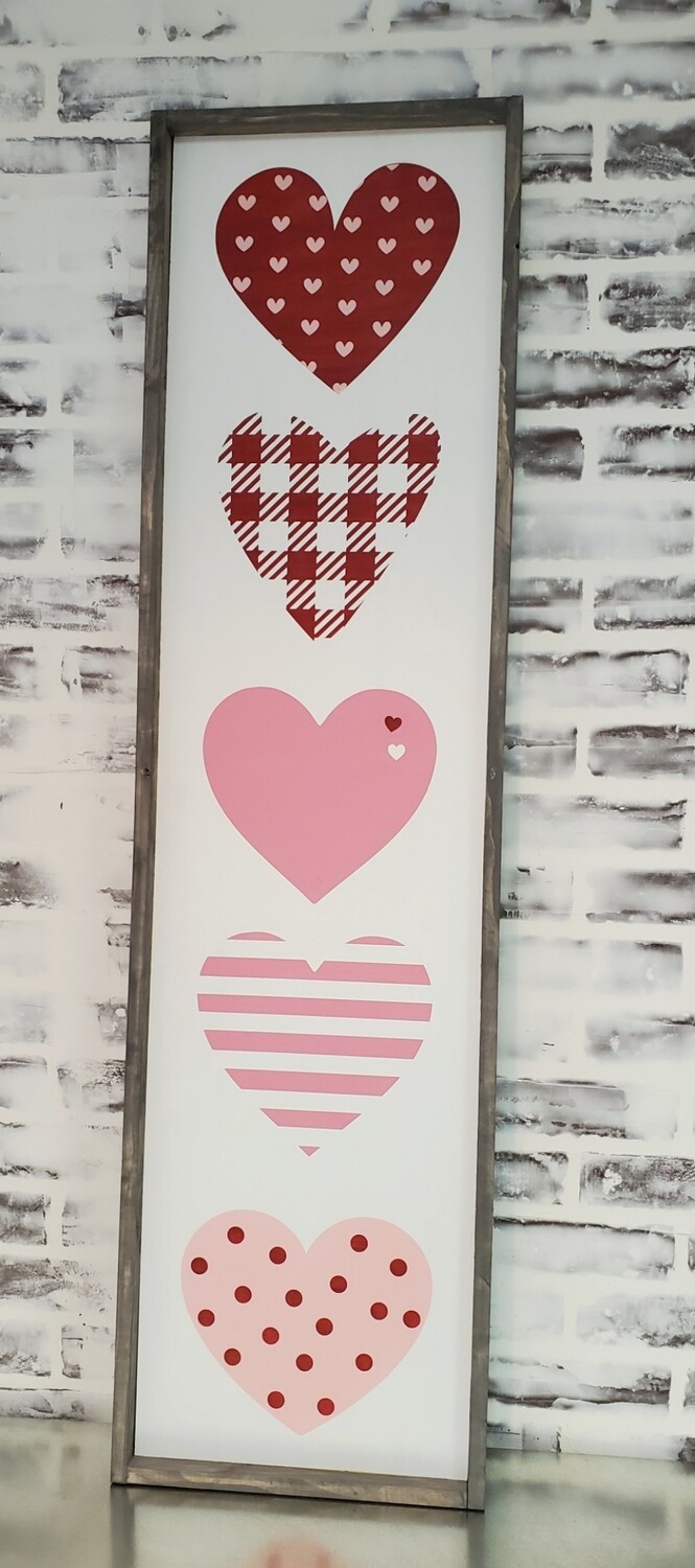 TALL VALENTINE&#39;S HEARTS (12 x 48&quot;)-P