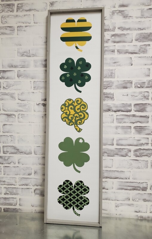 TALL SHAMROCKS SIGN (12 X 48")-P