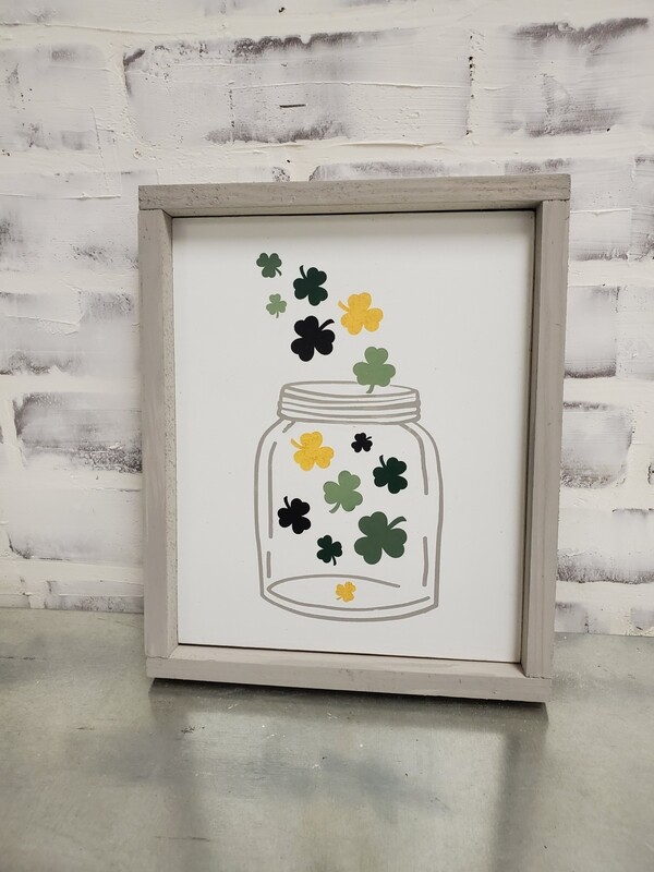 JAR OF SHAMROCKS (8 X 10")-P