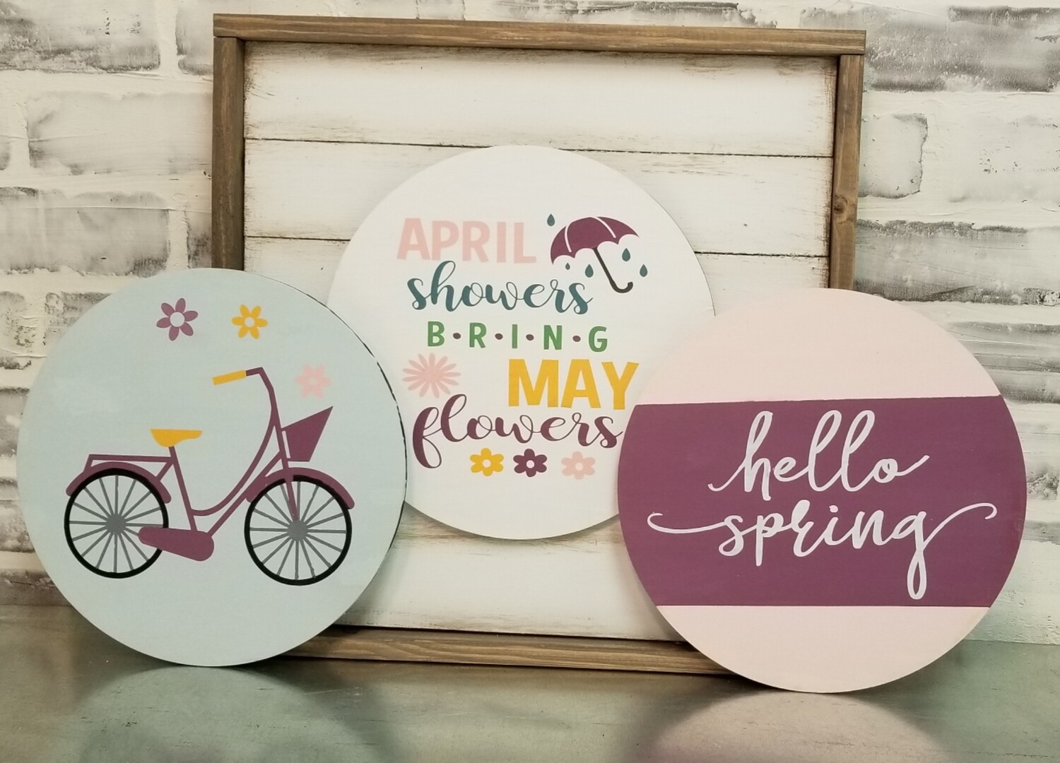 CHANGEABLE SHIPLAP SIGN W/SPRING SET  (15 X 15&quot;)**