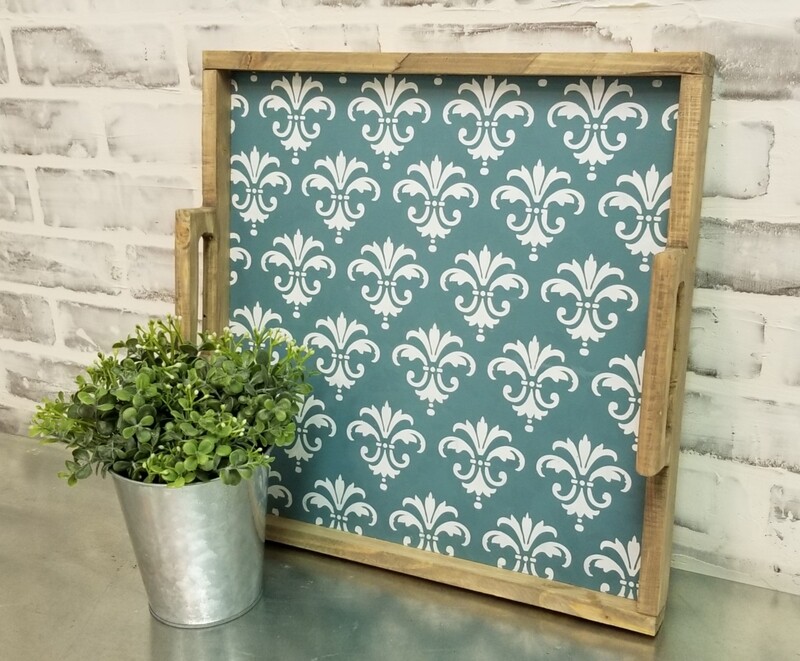 DAMASK TRAY  (15 X 15&quot;)-*