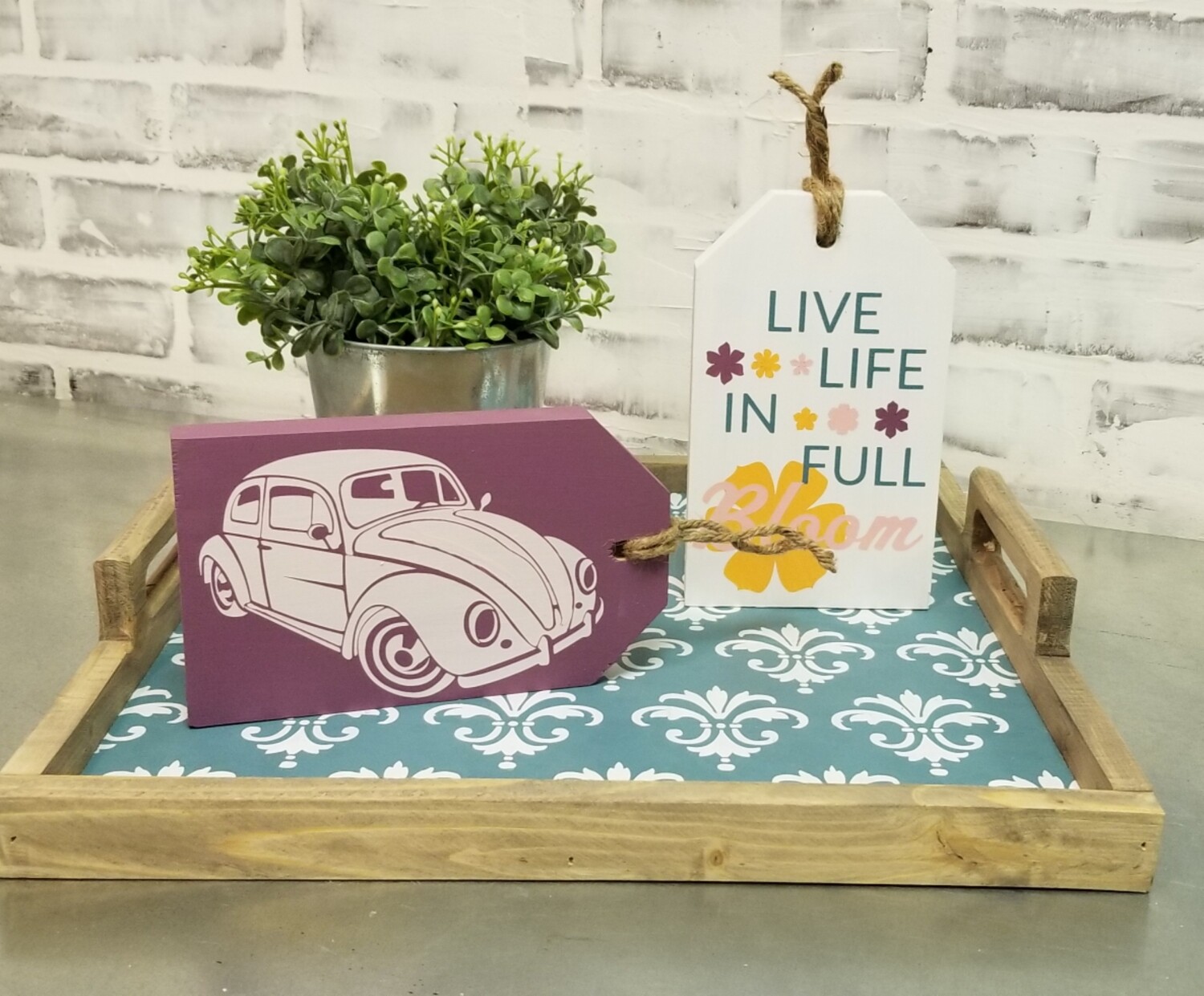 DAMASK TRAY  (15 X 15")-*