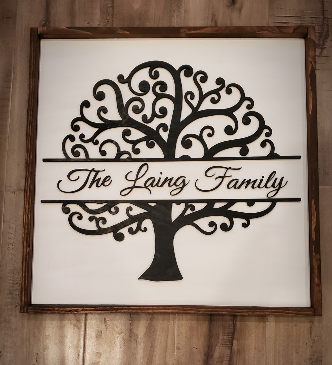 3D CUSTOM FAMILY TREE (20 X 20&quot;)-*
