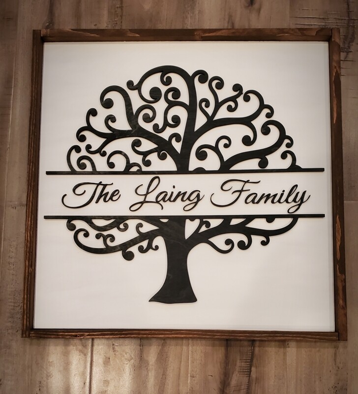 3D CUSTOM FAMILY TREE (20 X 20")-*