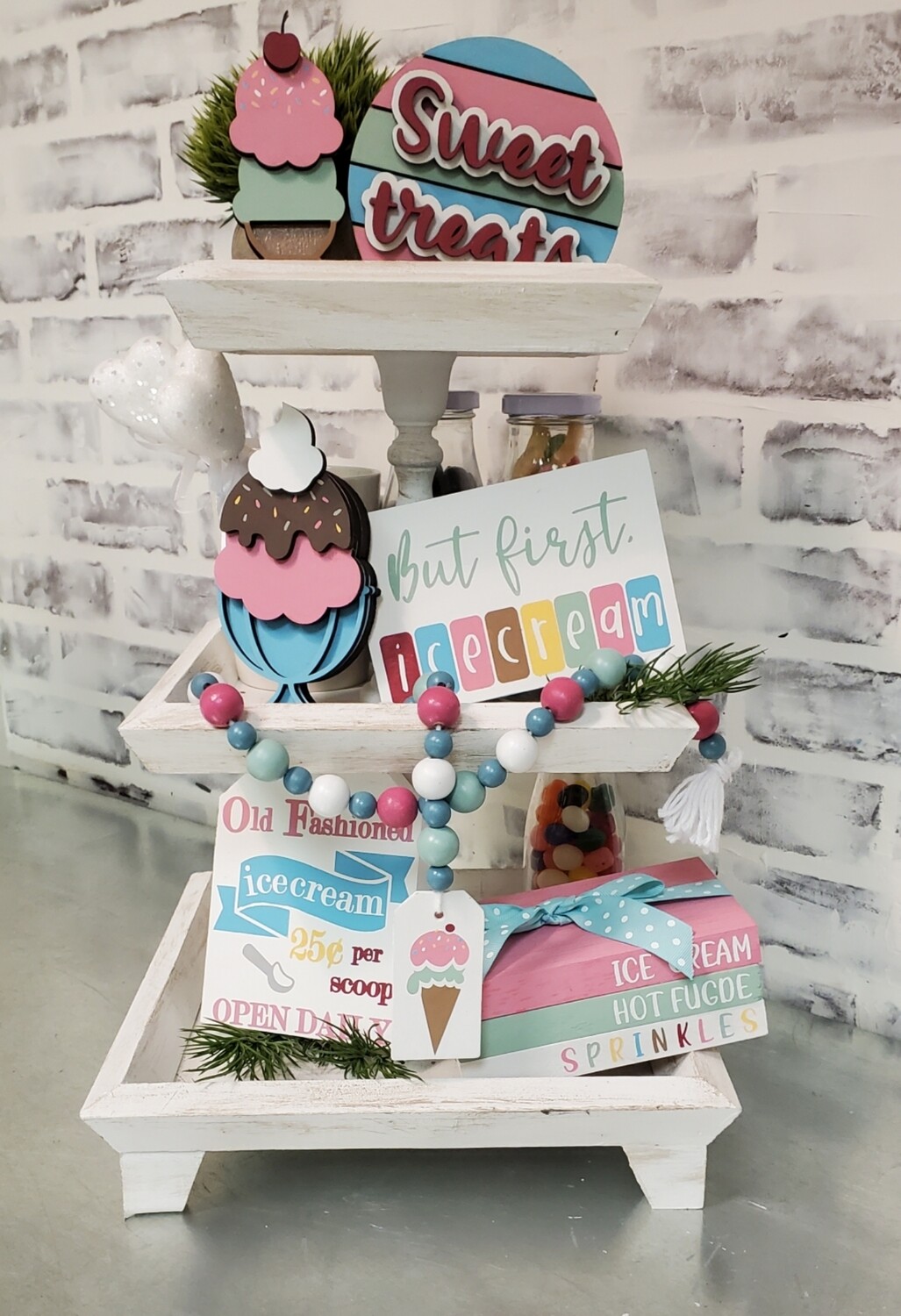 TIERED TRAY ICE CREAM SET (7 PIECES)**