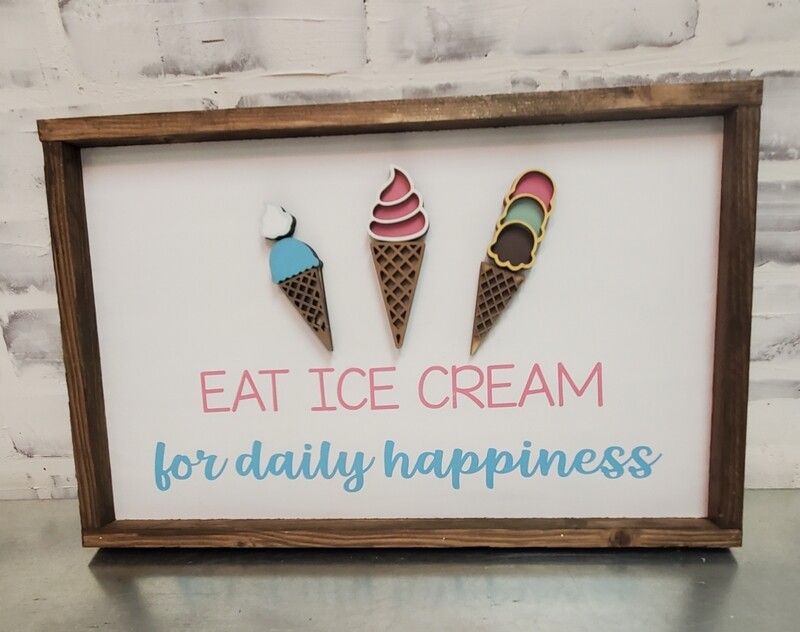 EAT ICE CREAM (10 X 16 &quot;)-L*