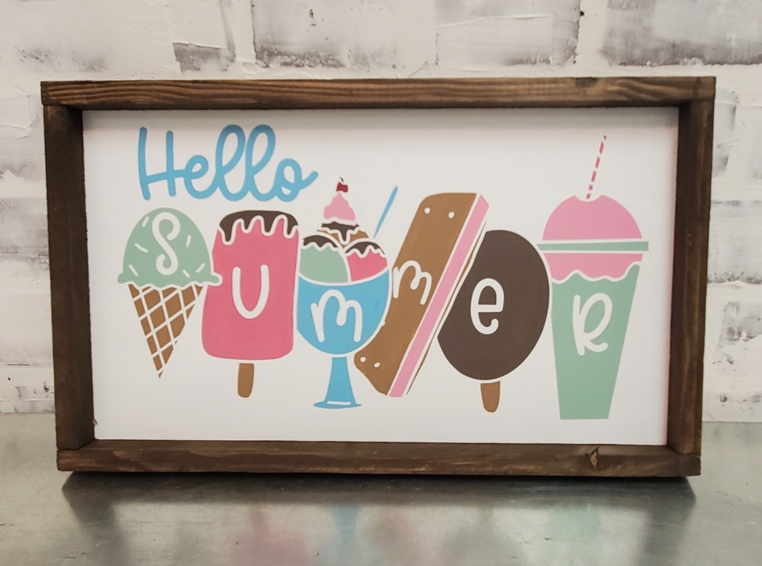 HELLO SUMMER ICE CREAMS (8 X 14&quot;)-L