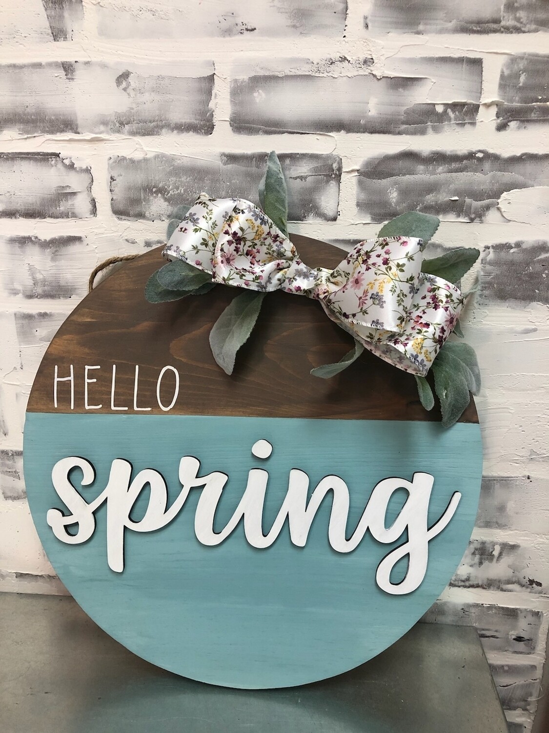 ROUND HELLO SPRING (15")-**