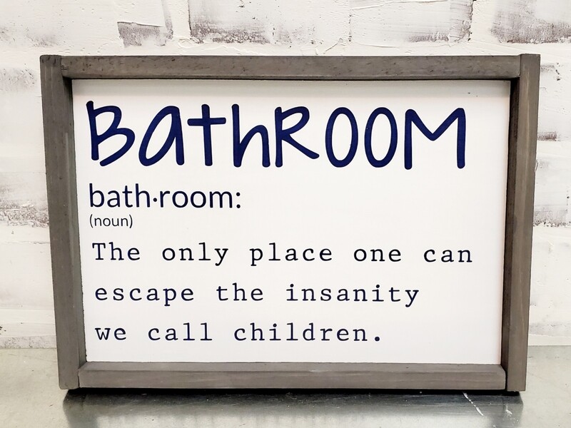 BATHROOM DEFINITION (8 X 12&quot;)-L