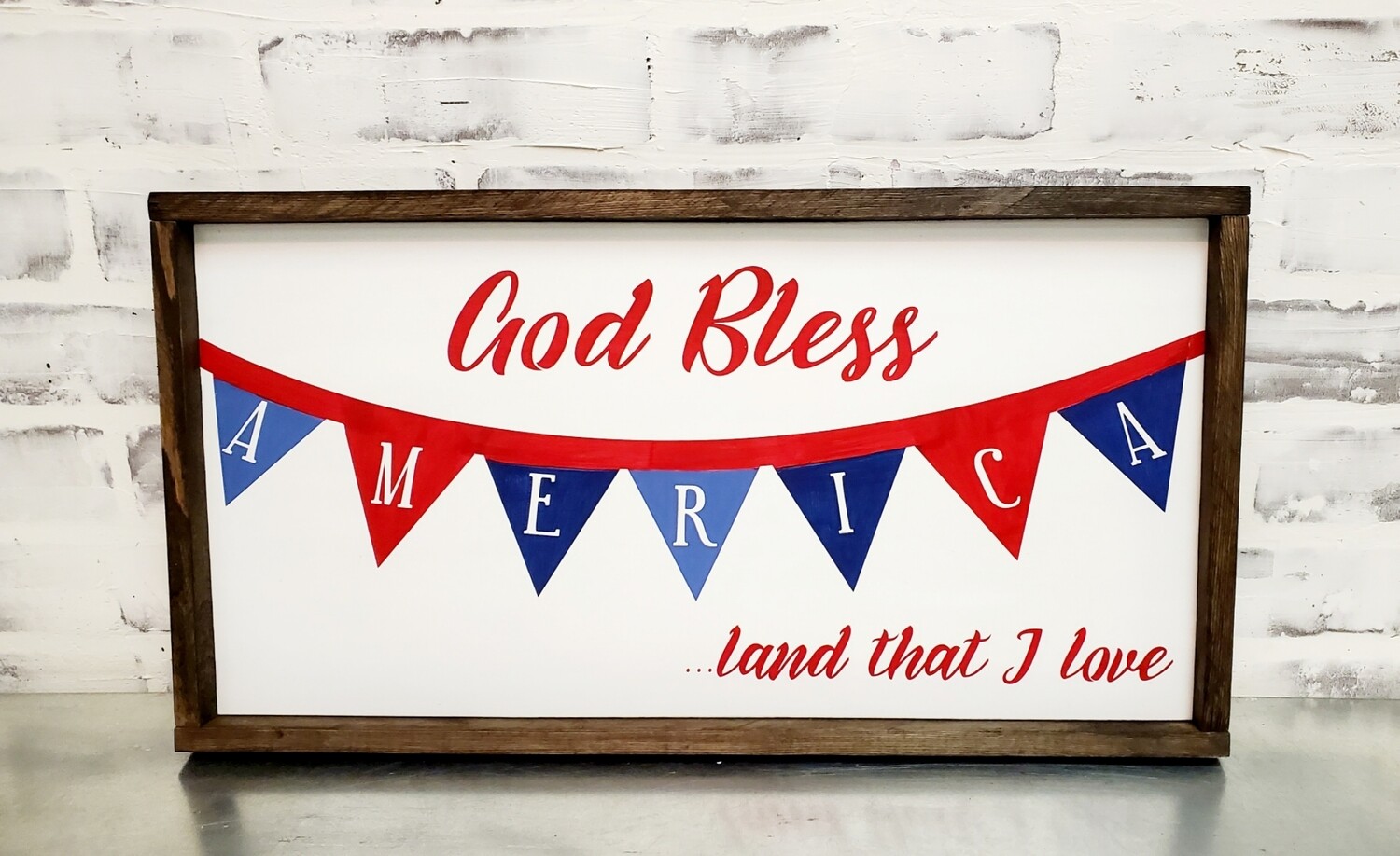 GOD BLESS AMERICA BANNER (10 X 20&quot;)-L