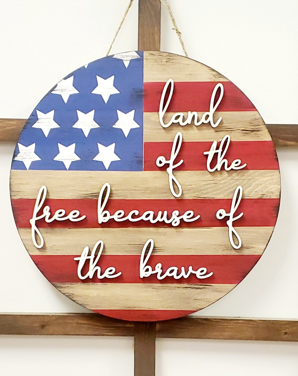 3D ROUND LAND OF THE FREE (15&quot;)-*