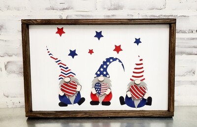 3D PATRIOTIC GNOMES (10 X 16&quot;)-L**