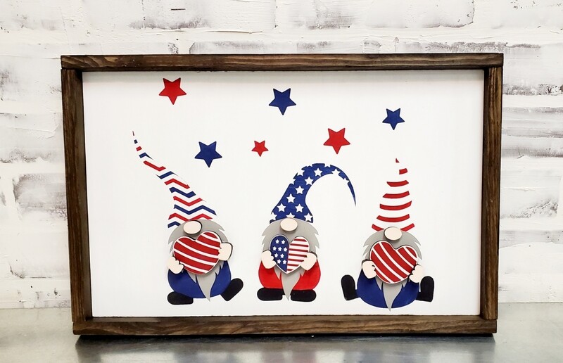 3D PATRIOTIC GNOMES (10 X 16&quot;)-L**
