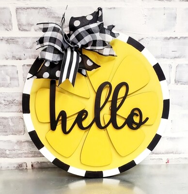 ROUND LEMON DOOR HANGER (15&quot;)-**