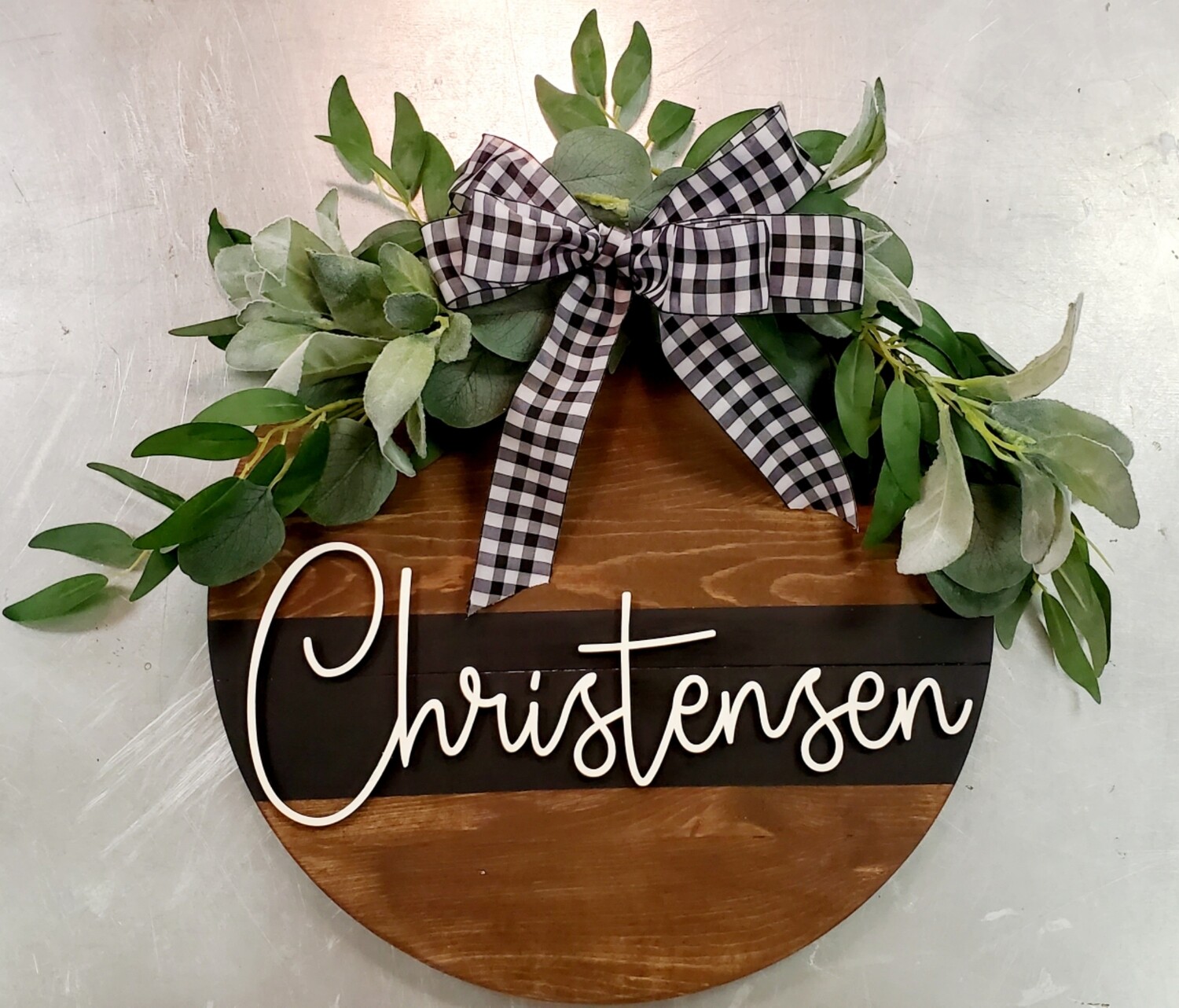 CUSTOM NAME WREATH (15&quot;)-**