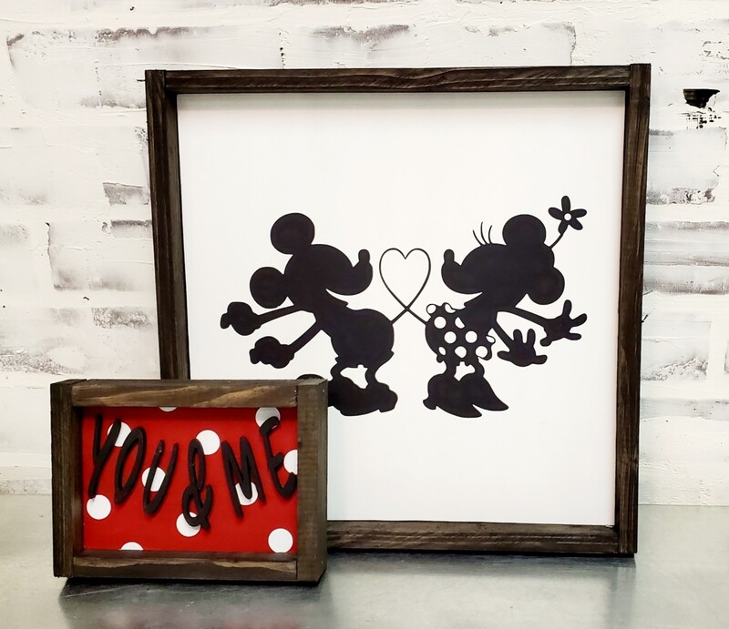 MICKEY &amp; MINNIE SET (12 X 12 &amp; 4 X 6&quot;)-*