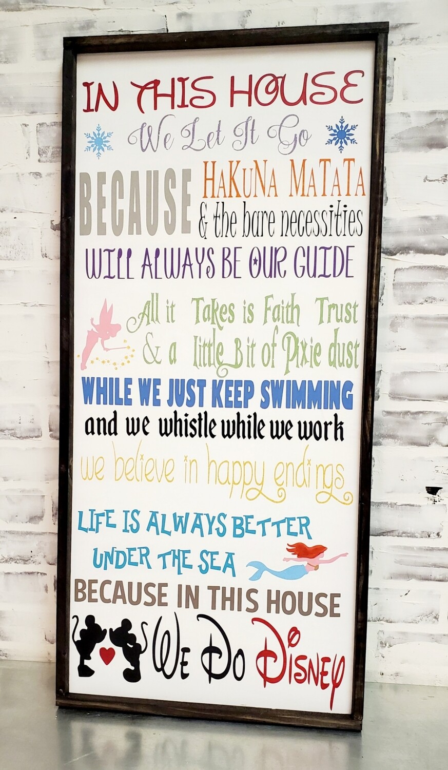 IN THIS HOUSE....DISNEY (18 X 36&quot;)-P
