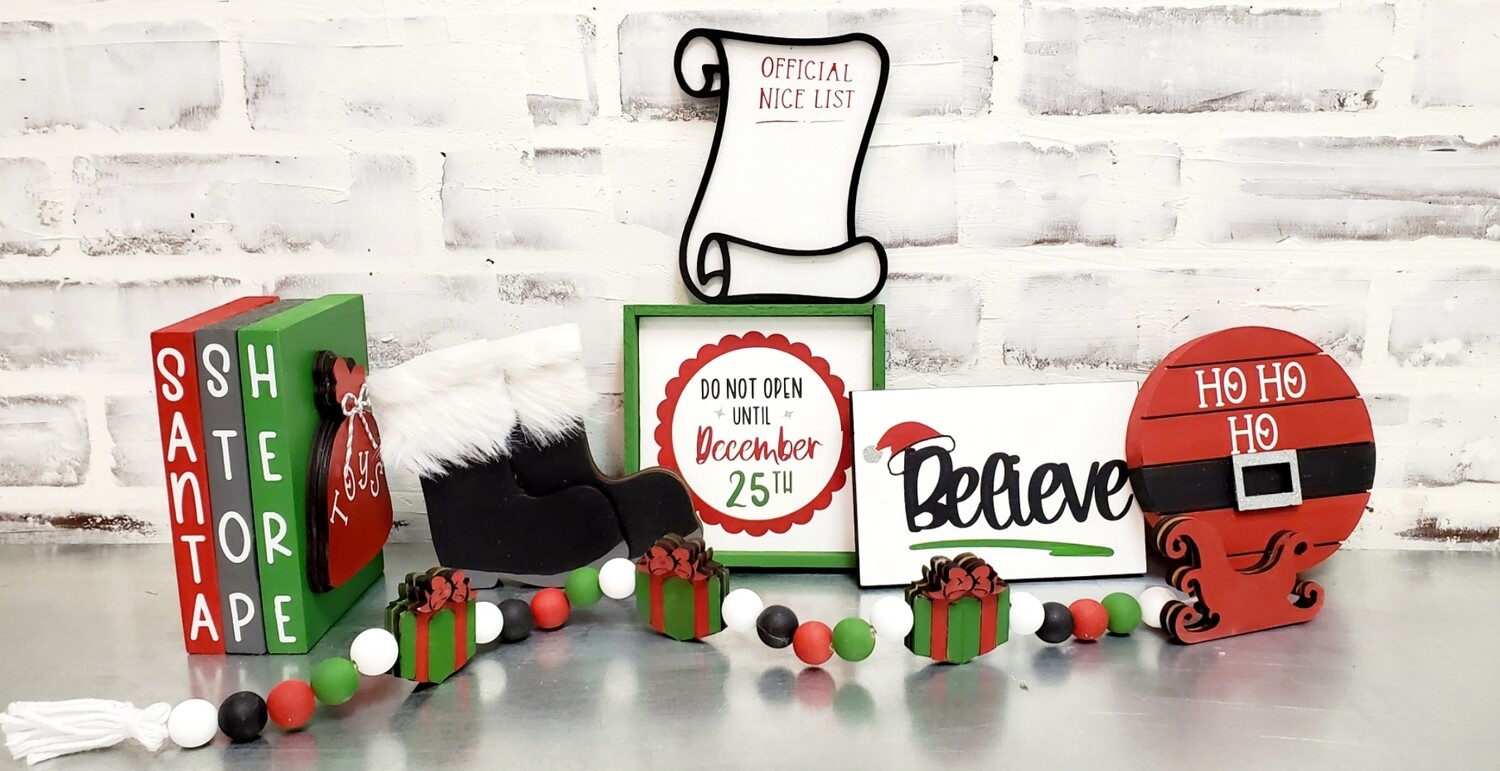 TIERED TRAY SANTA SET (7 PIECES)**