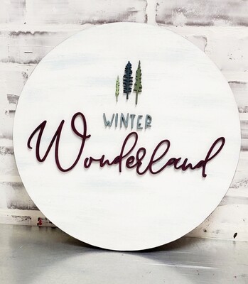 ROUND WINTER WONDERLAND  (15")-*