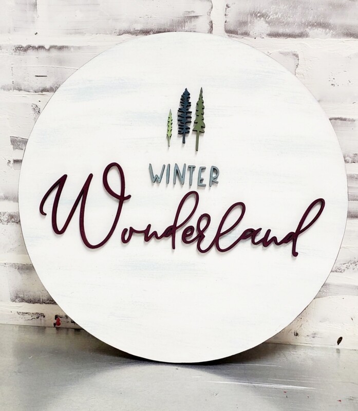 ROUND WINTER WONDERLAND  (15")-*